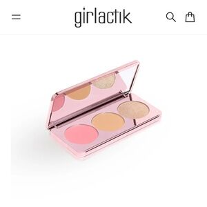 Girlactik Blush and Highlighter Palette - Pink, Tan, Gold